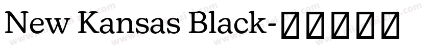 New Kansas Black字体转换